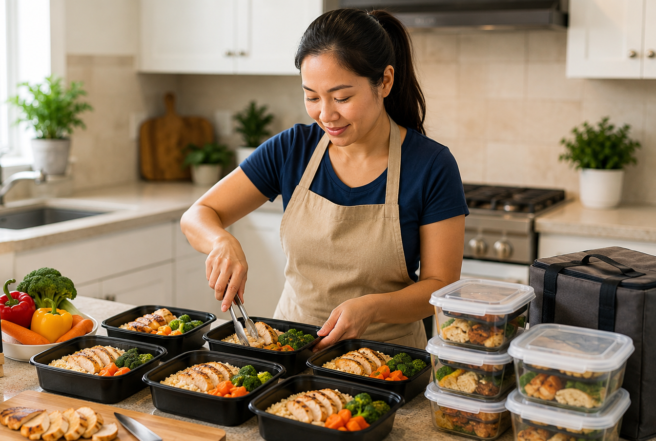 Caregiver Preparing Meal