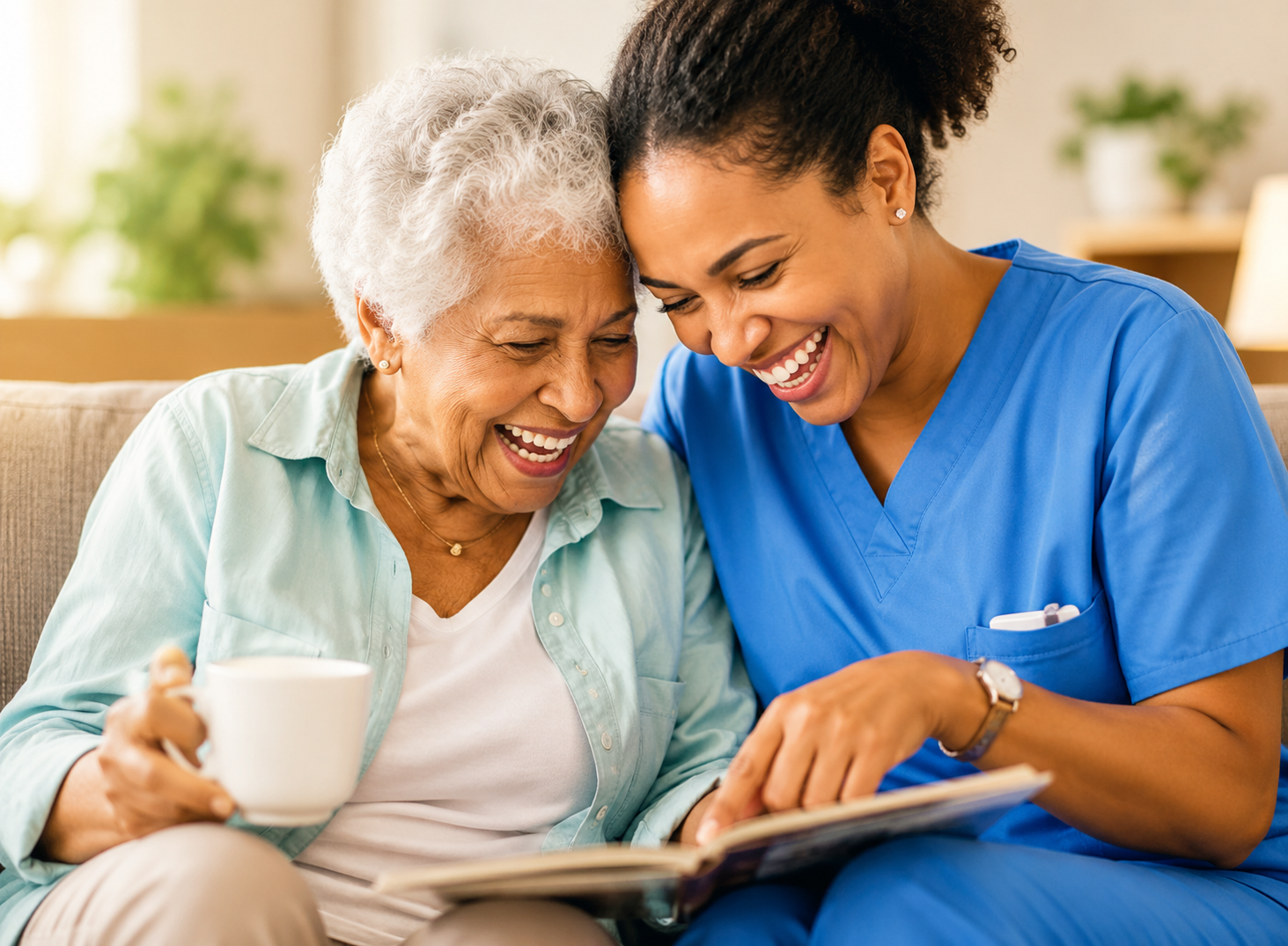 Companion caregiver with senior in Arizona home