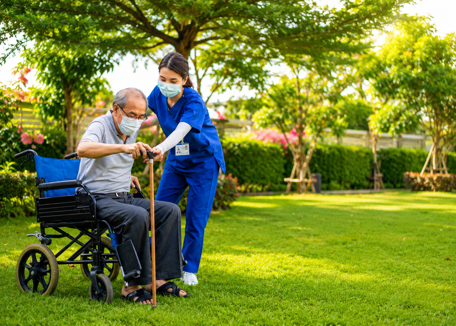 Caregiver supporting patient after hospital discharge in Arizona